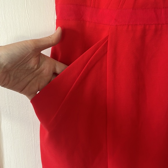 BCBGMAXAZRIA Red Corset Dress w/ Pockets - Picture 3 of 12